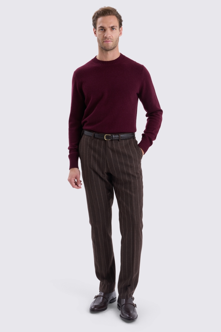 Burgundy Lambswool Crew Neck
