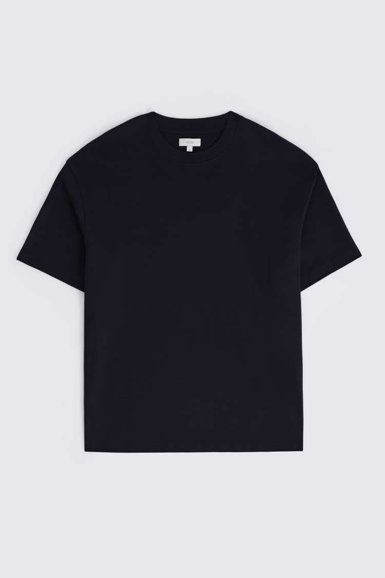 Black Heavy-Weight Peached Cotton T-Shirt