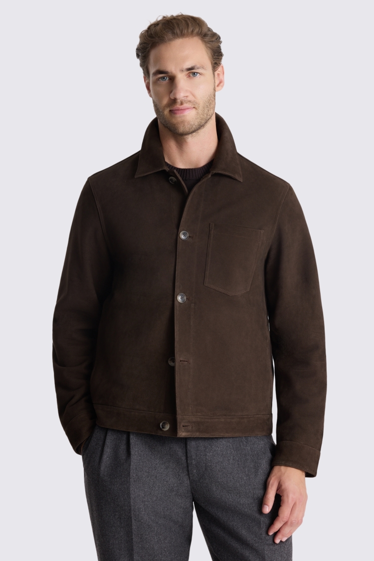 Brown Suede Shacket