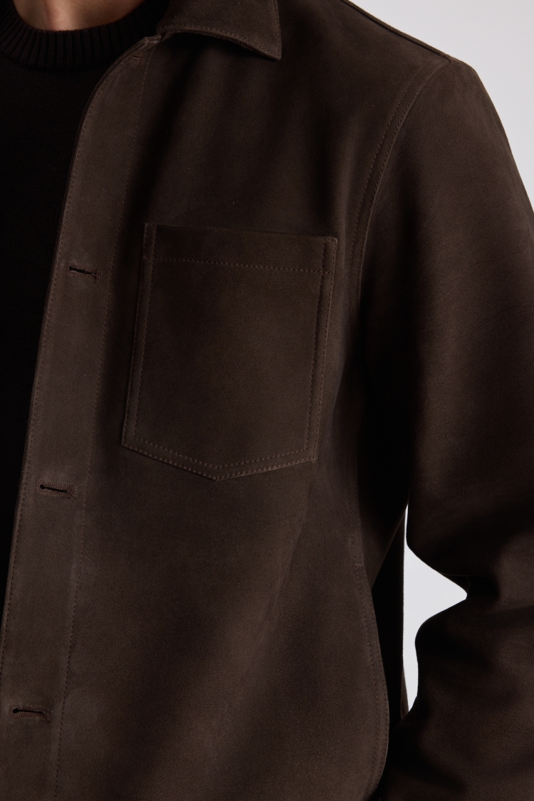 Brown Suede Shacket