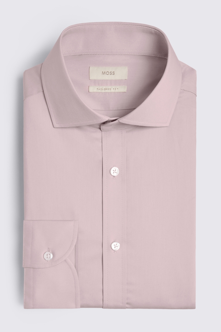 Tailored Fit Dusty Pink Stretch Shirt