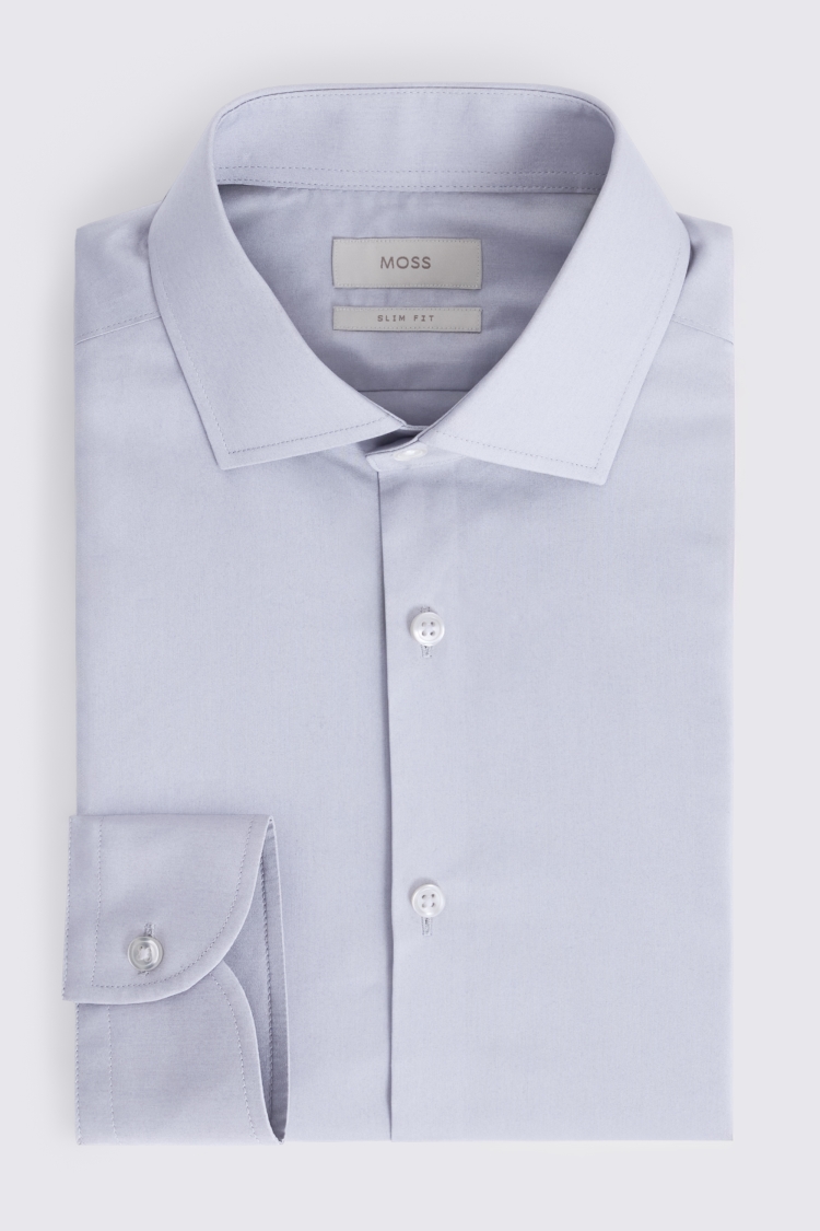 Slim Fit Grey Stretch Shirt