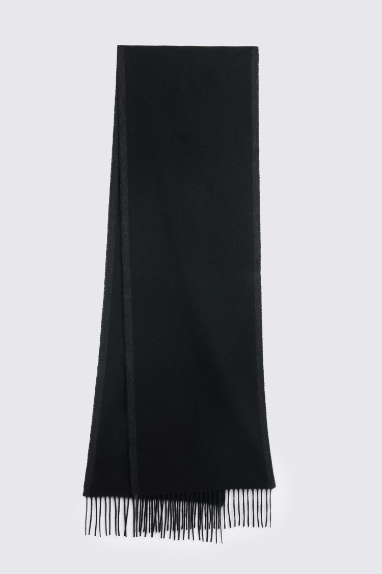 Black Pure Cashmere Scarf