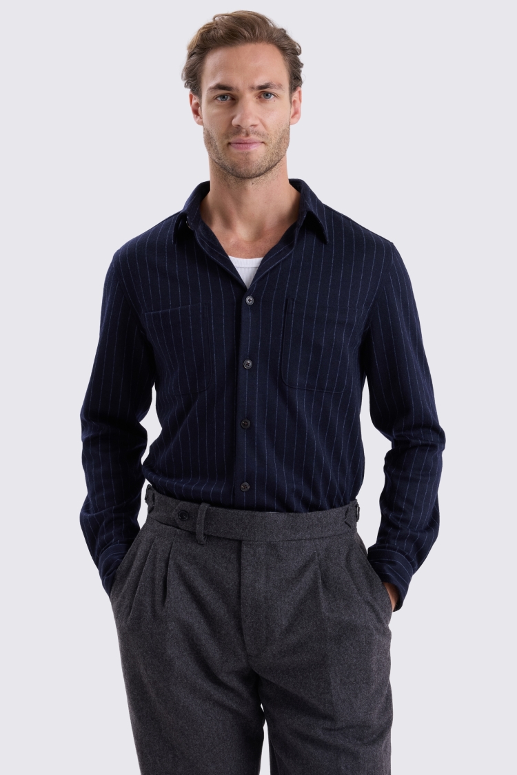 Navy Stripe Overshirt