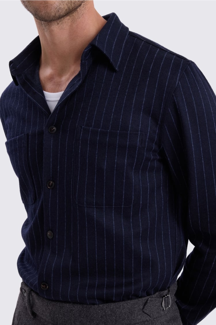 Navy Stripe Overshirt