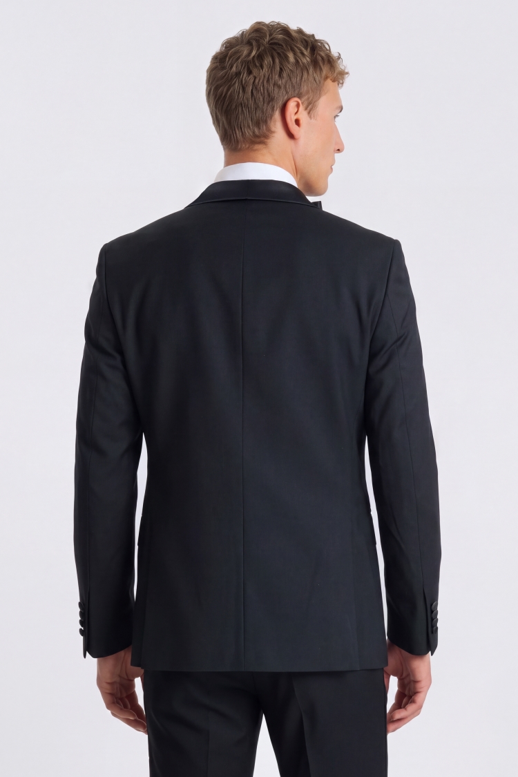 Tailored Fit Black Shawl Lapel Tuxedo Suit