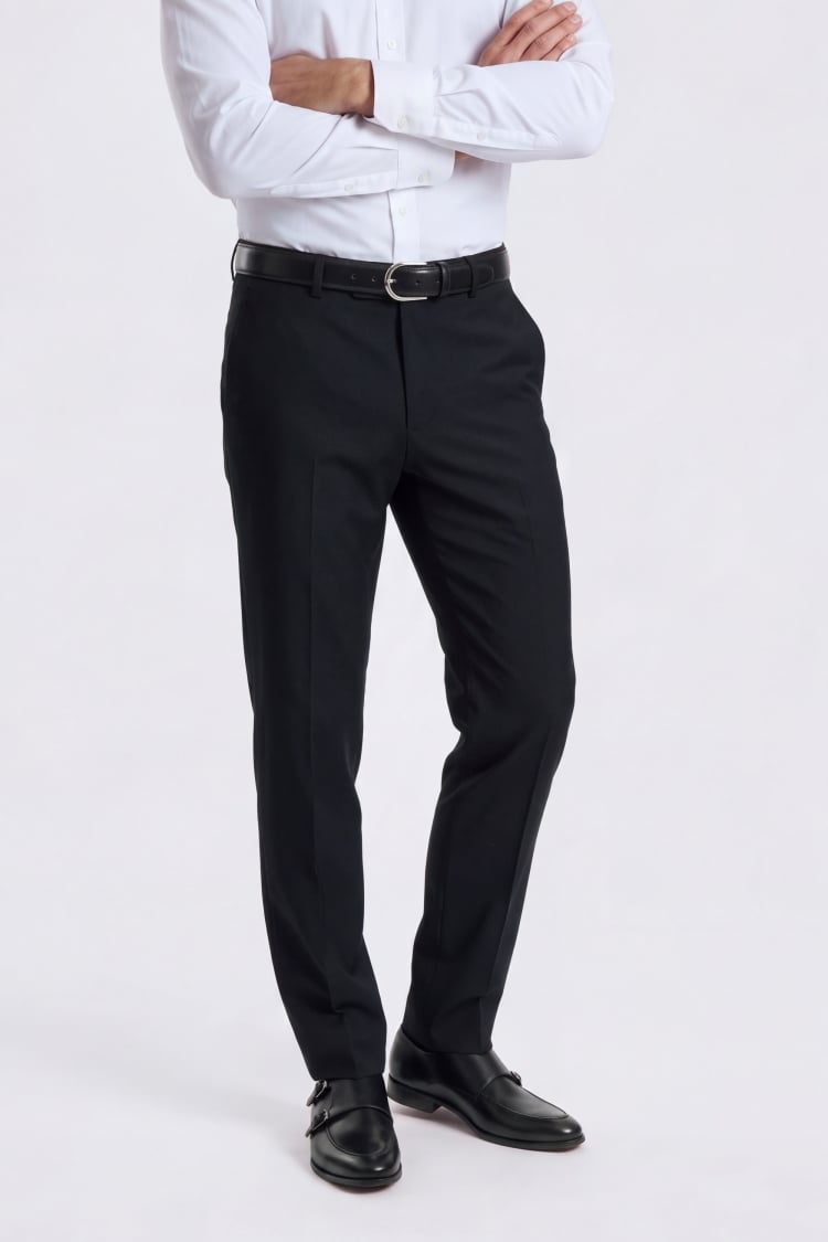 Tailored Fit Black Dress Trousers