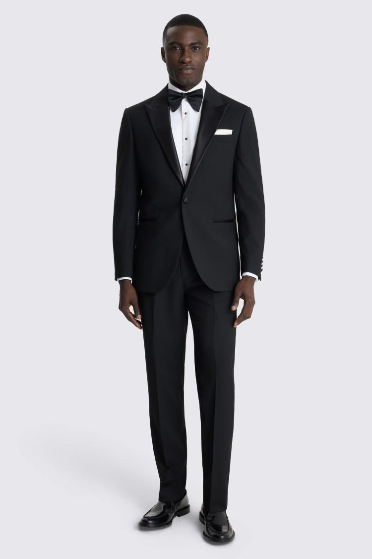 Regular Fit Black Peak Tuxedo Jacket