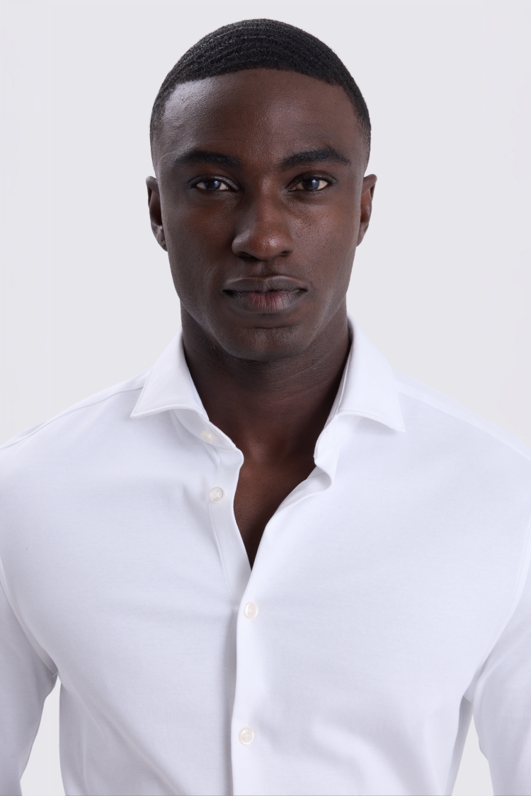 White Cotton Jersey Shirt