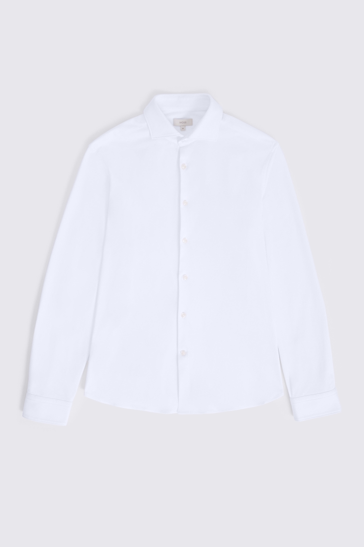 White Cotton Jersey Shirt