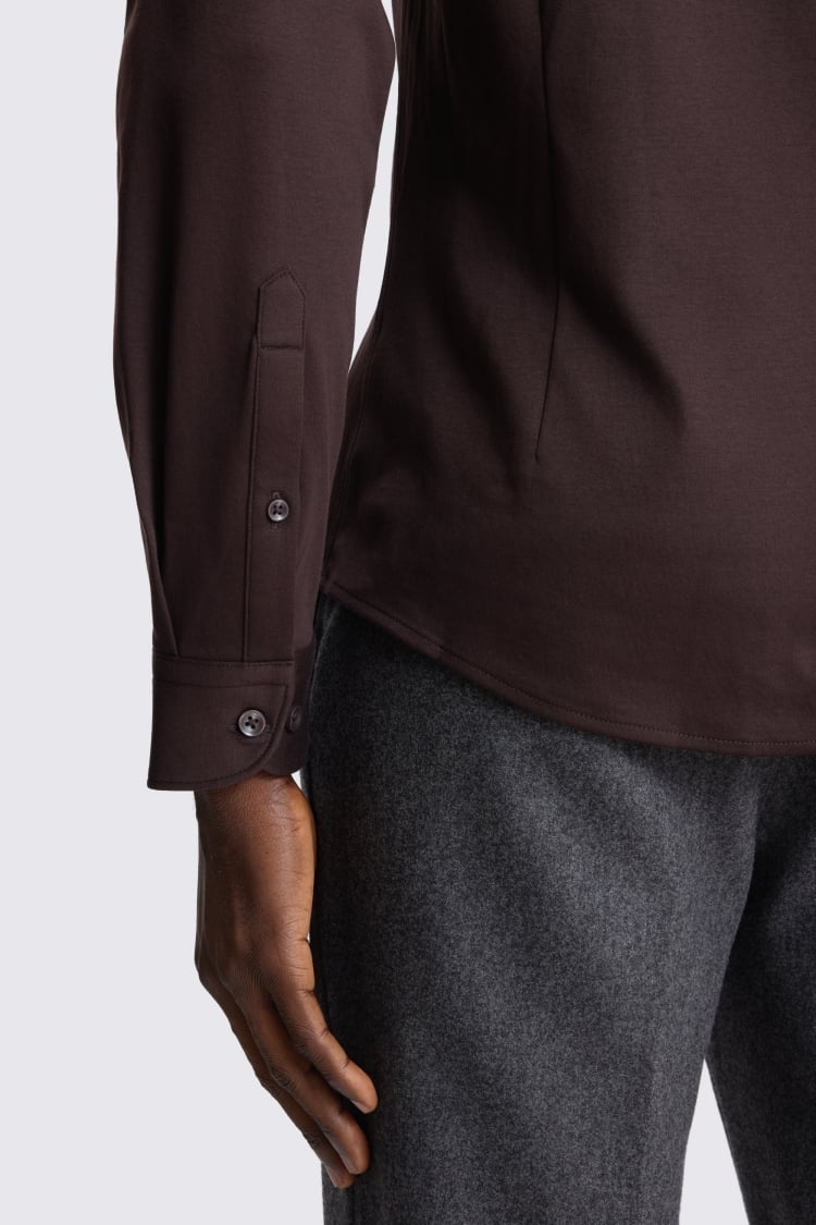 Dark Brown Jersey Hybrid