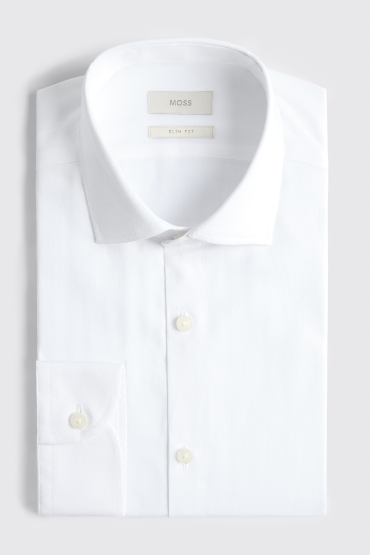 SC White Herringbone Shirt