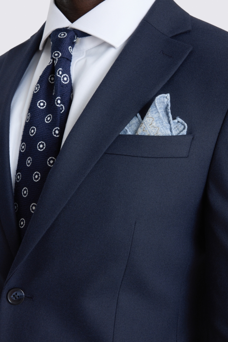 Slim Fit Navy Wool Blend Suit Jacket 