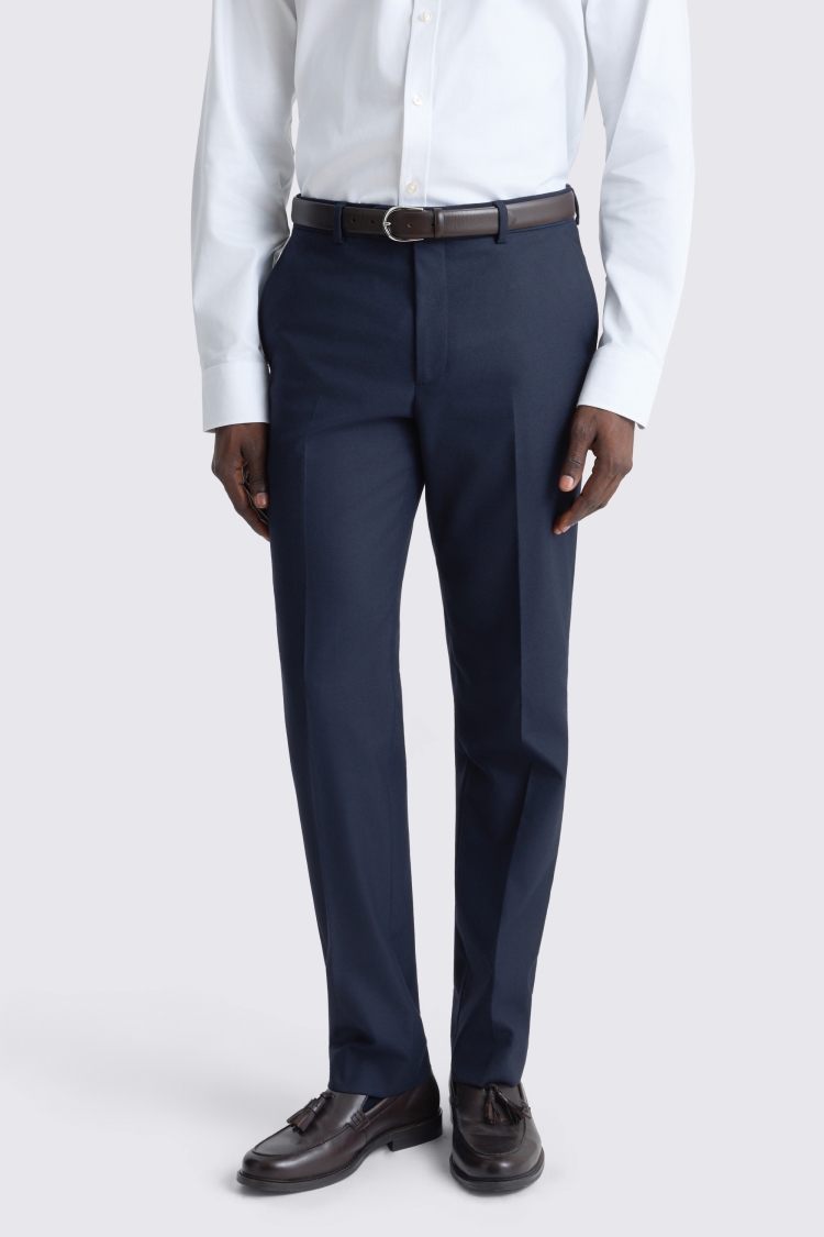 Slim Fit Navy Wool Blend Suit Jacket 