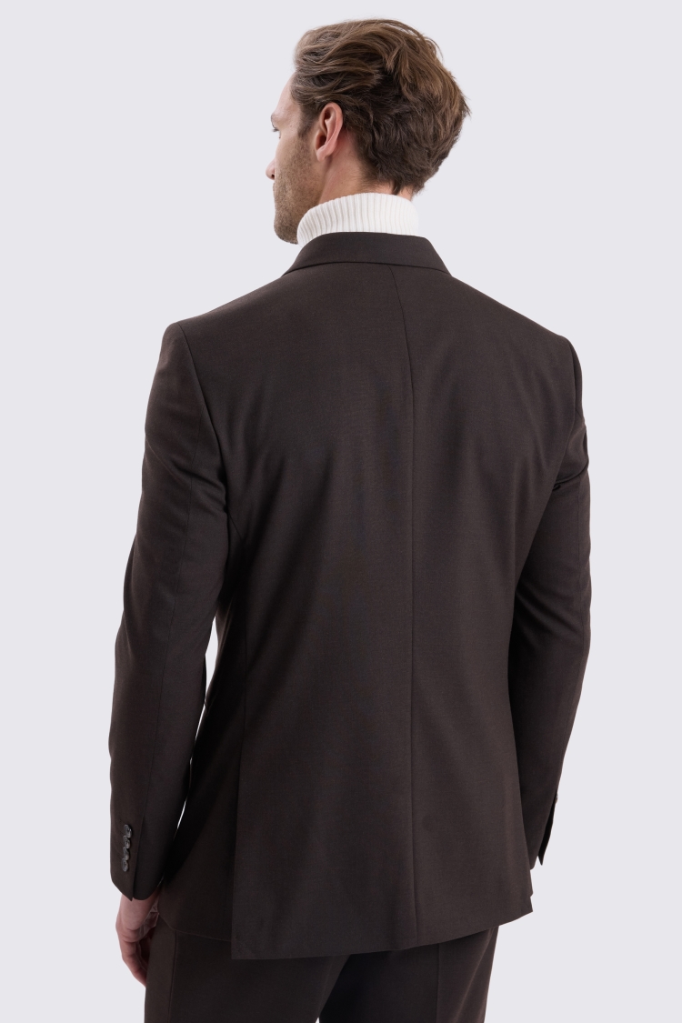 Tailored Fit Brown Suit Jacket