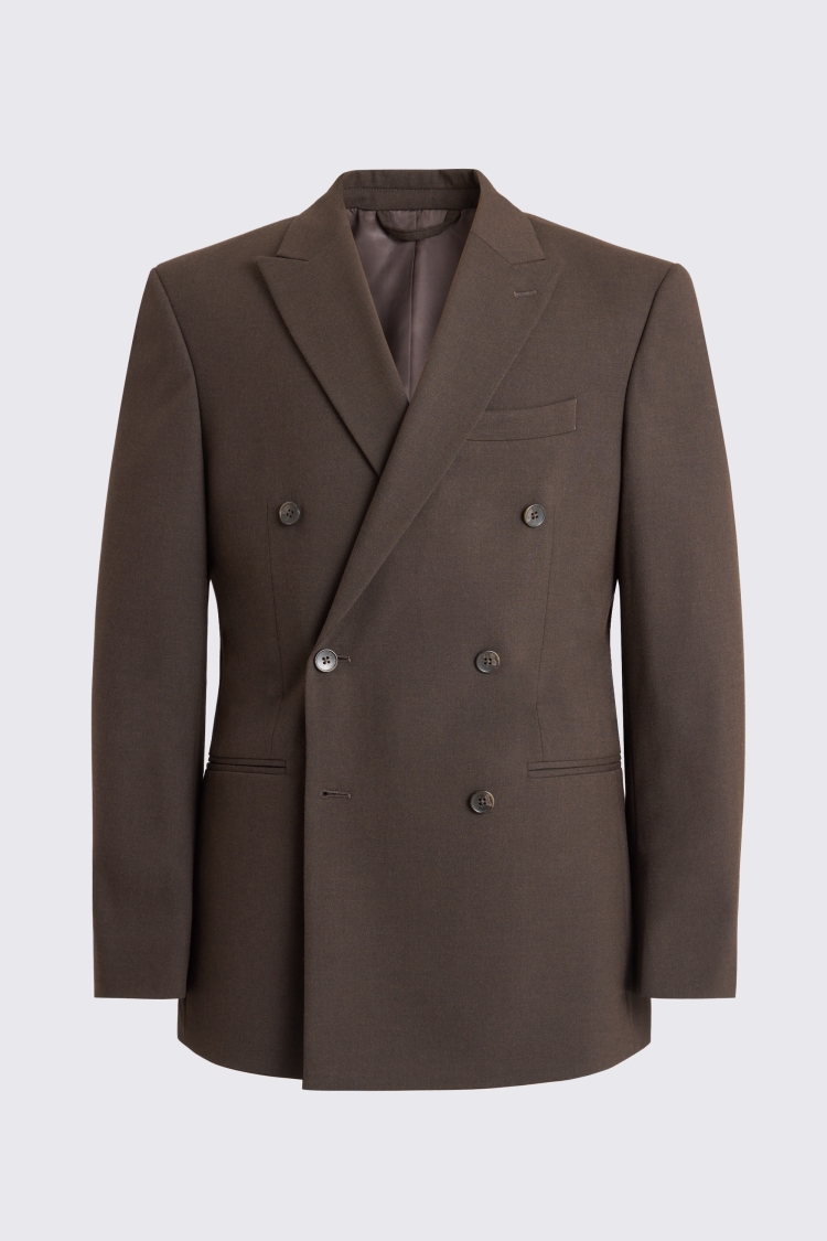 Tailored Fit Brown Suit Jacket