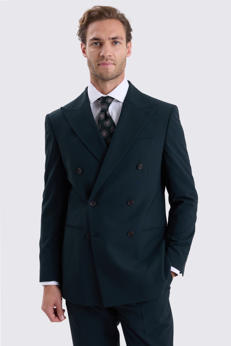 Tailored Fit Dark Green Suit Jacket 