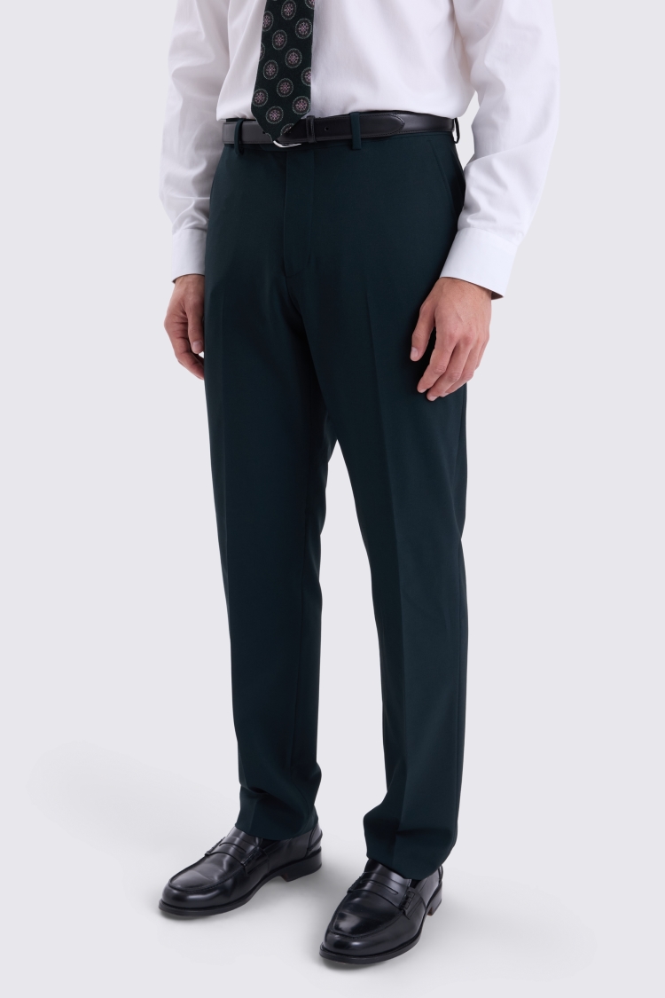 Tailored Fit Dark Green Trousers