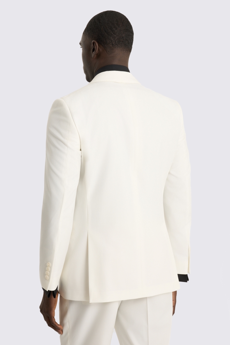 Tailored Fit Off White Shawl Suit