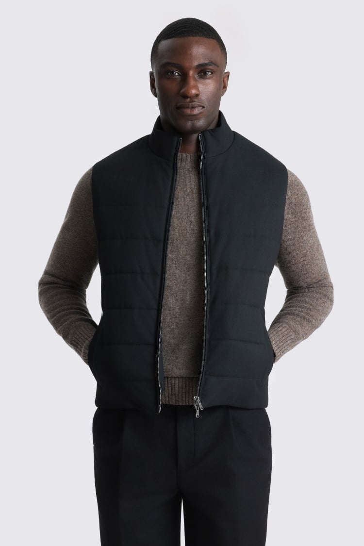 Black Flannel Gilet