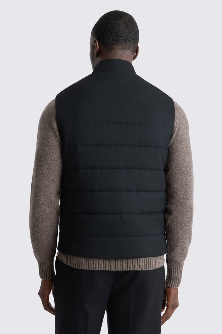 Black Flannel Gilet