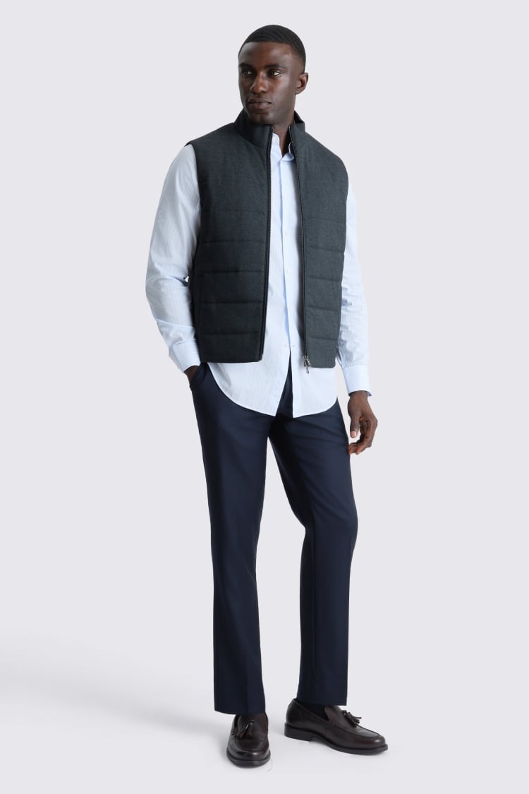 Charcoal Flannel Gilet
