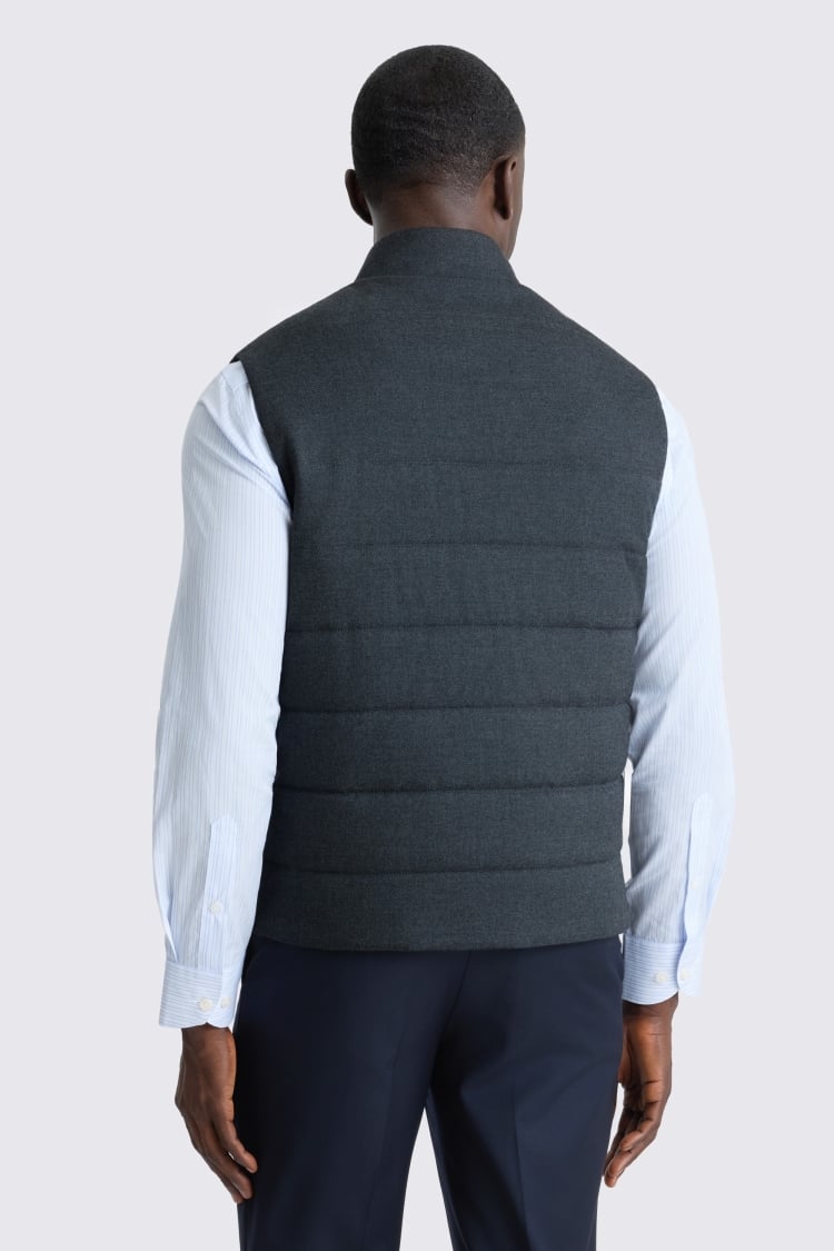 Charcoal Flannel Gilet