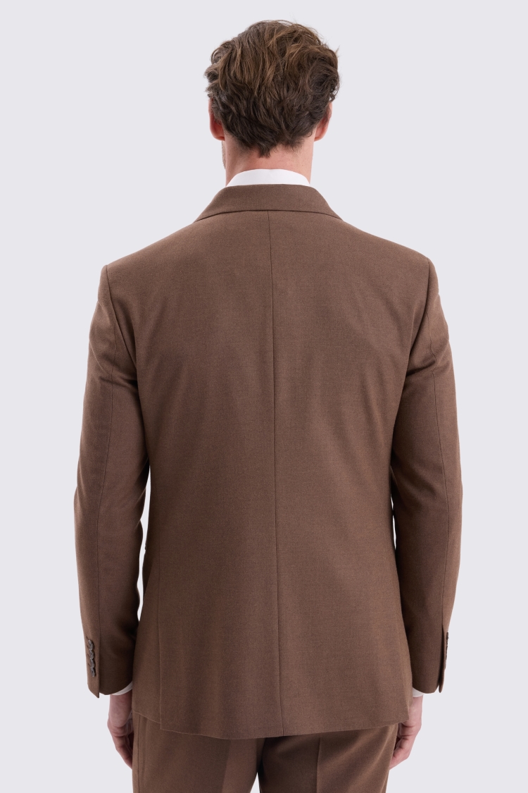 Slim Fit Chestnut Flannel Suit Jacket