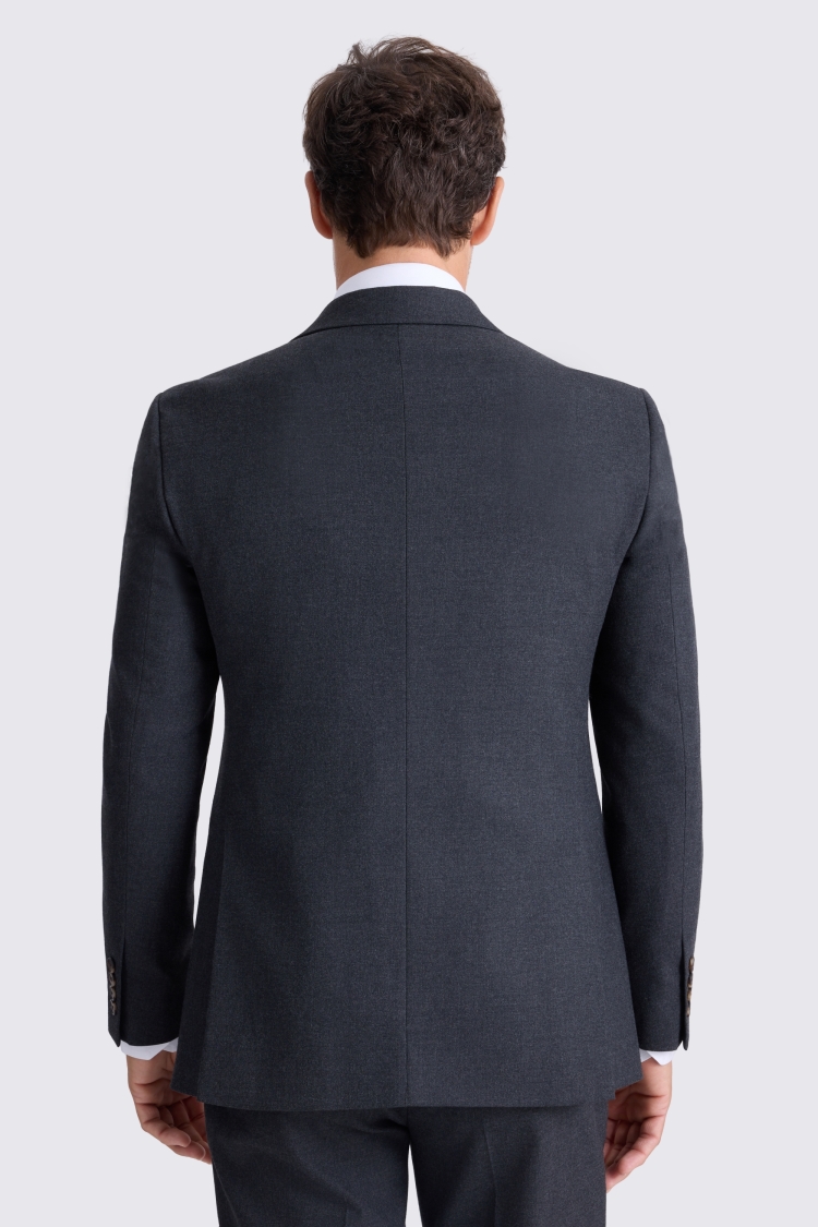 Slim Fit Charcoal Flannel Suit