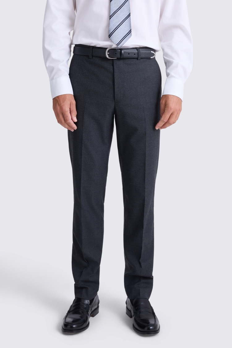 Slim Fit Charcoal Flannel Suit
