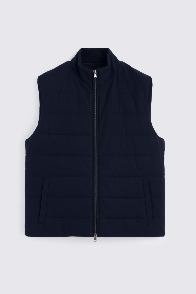 Navy Flannel Gilet