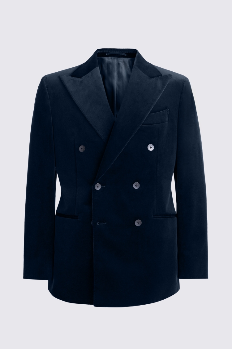 Italian Tailored Fit Teal Velvet Suit Jacket