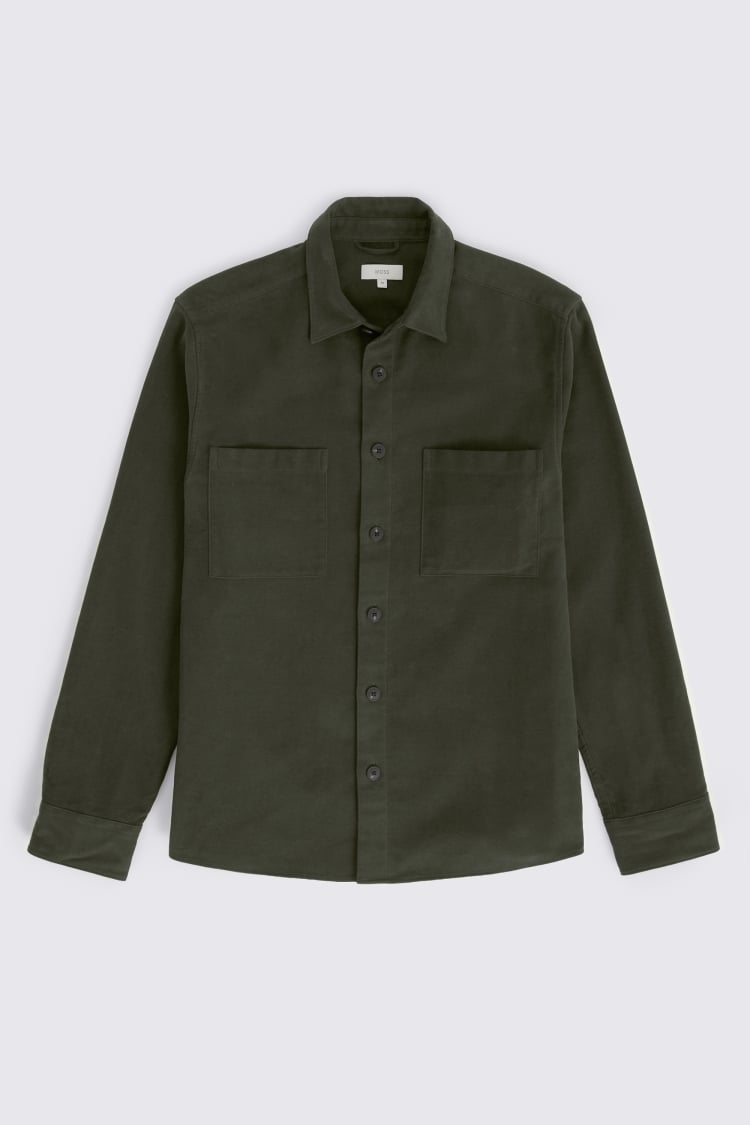 Dark Green Moleskin Overshirt