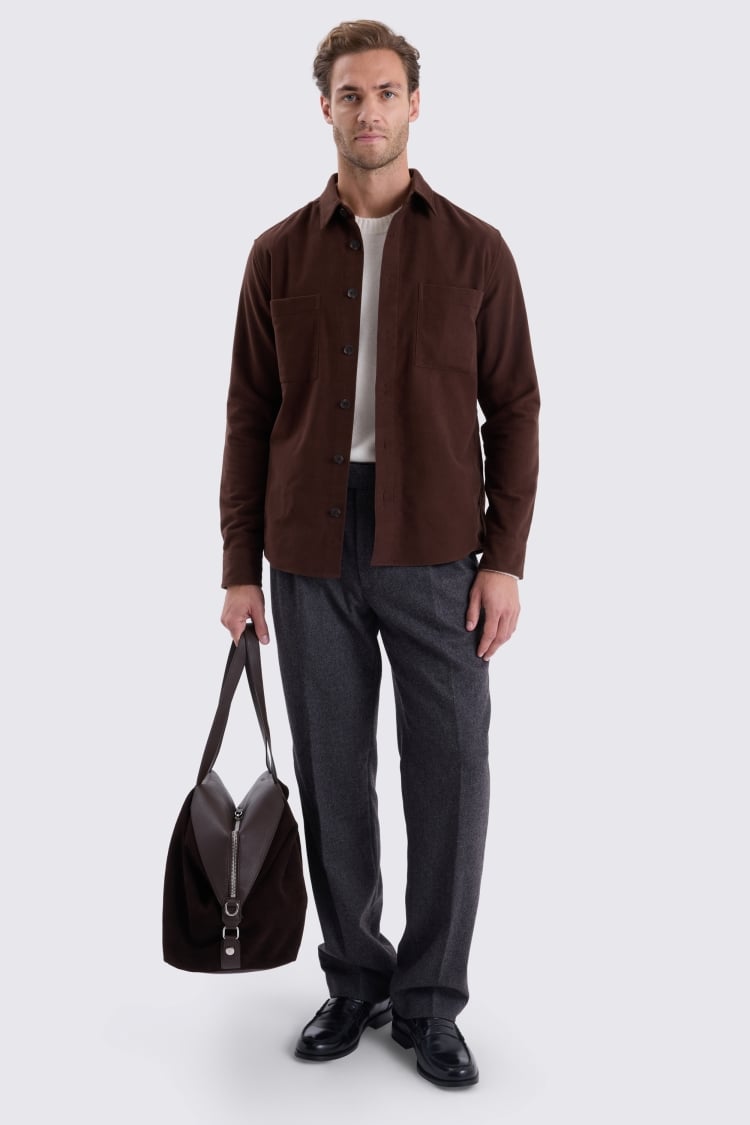 Dark Brown Moleskin Overshirt