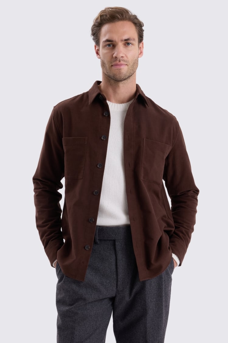 Dark Brown Moleskin Overshirt
