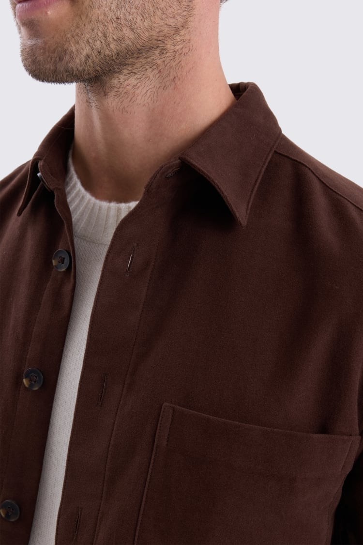 Dark Brown Moleskin Overshirt