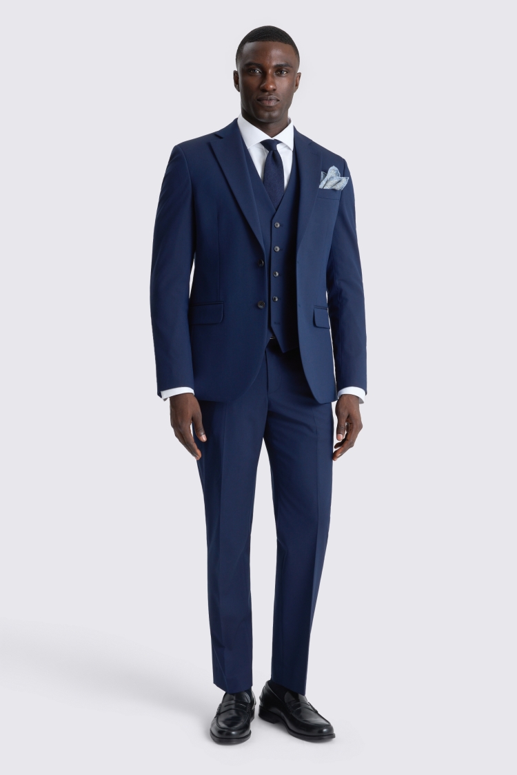 Tailored Fit Blue Suit Jacket