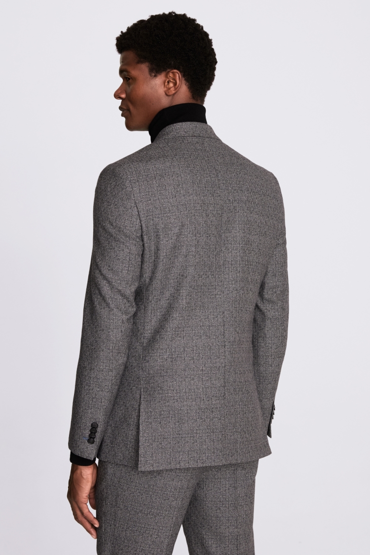 Italian Slim Fit Grey Puppytooth Jacket | Buy Online at Moss