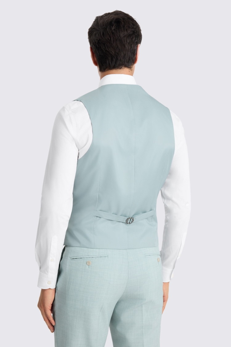 Slim Fit Aqua Marl Vest 
