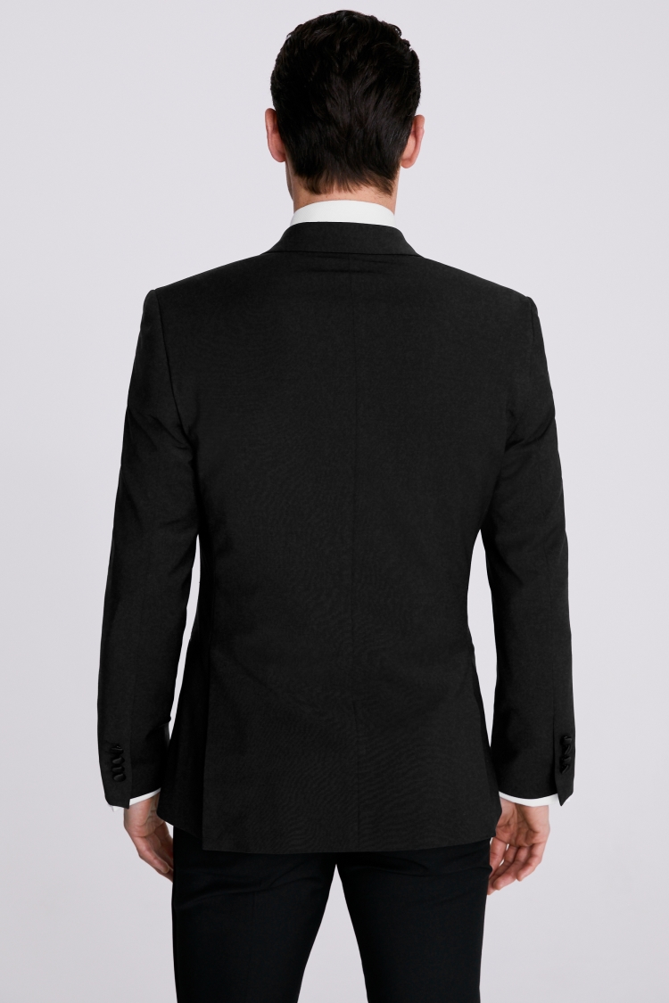 Tailored Fit Black Double Breasted Peak Lapel Tuxedo Jacket | Buy ...