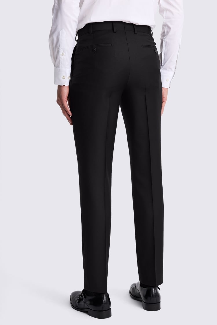 Tailored Fit Black Twill Pants