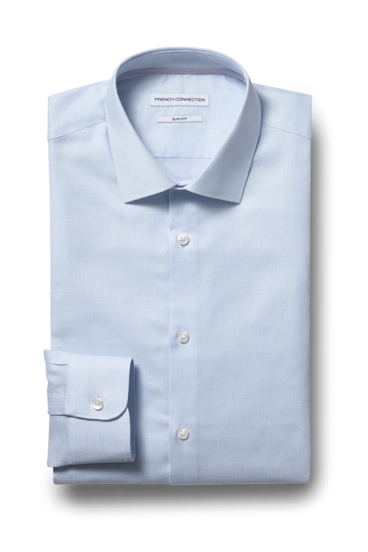 French Connection Slim Fit Sky Single Cuff Oxford Shirt
