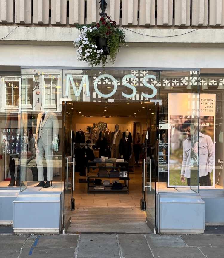 Moss bros shop clarks village