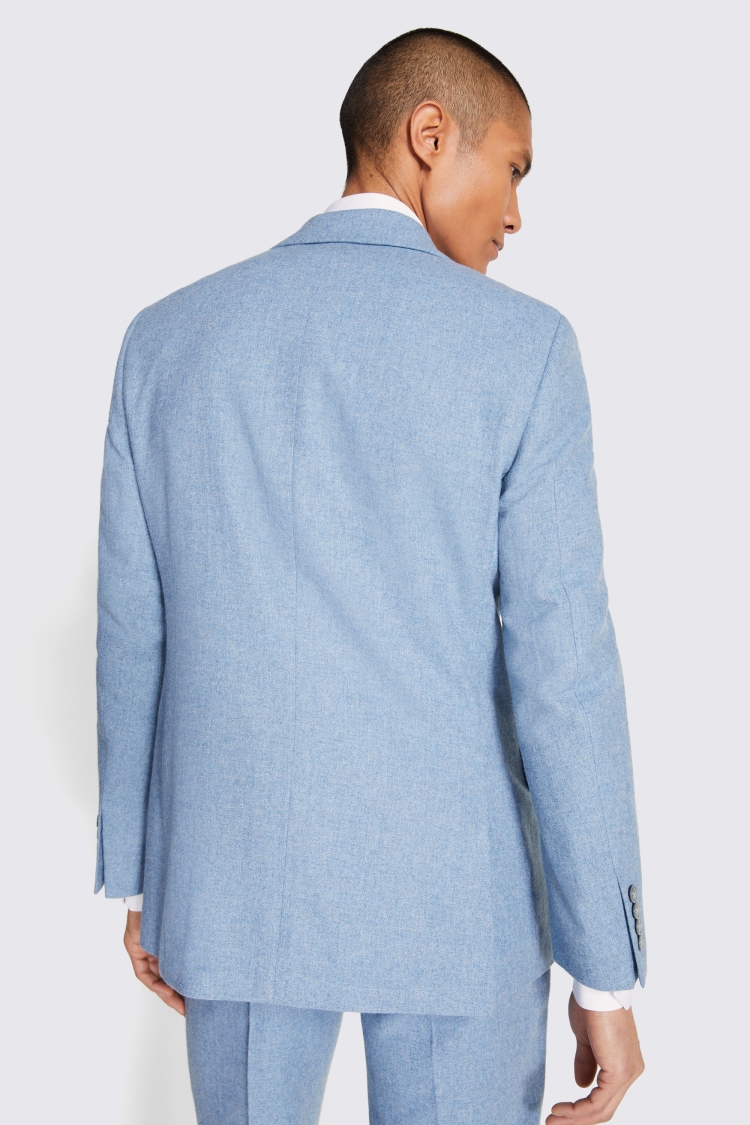 Tailored Fit Blue Herringbone Suit
