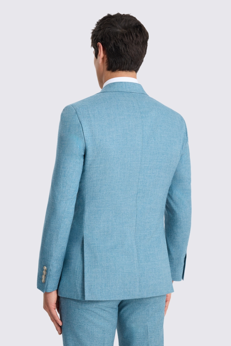Tailored Fit Teal Slub Suit