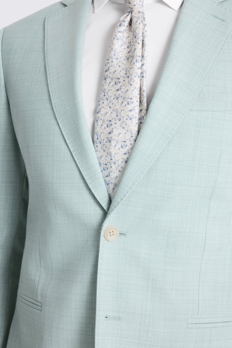 Slim Fit Aqua Marl Suit