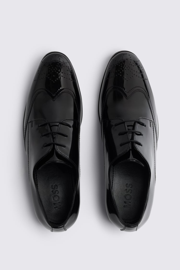 Kensington Black Patent Dress Brogue
