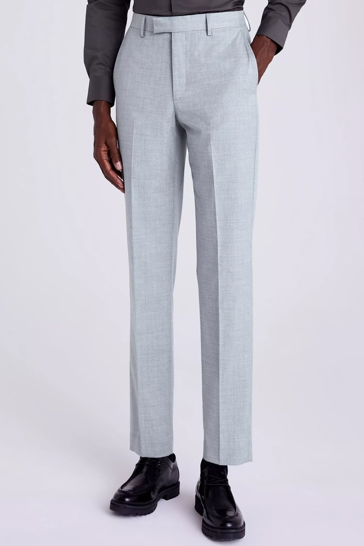 Tailored Fit Grey Stretch Pants