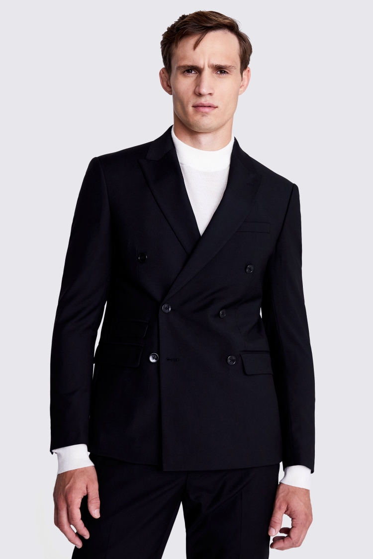 Slim Fit Black Stretch Suit