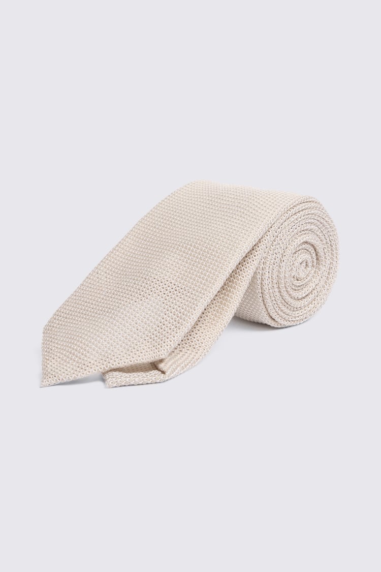 Italian Champagne Silk Grenadine Tie